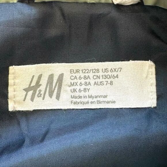 H& M Mint Blue Color Block  Lightweight Windbreaker Lined SZ 6-7 #2230 - Picture 6 of 13